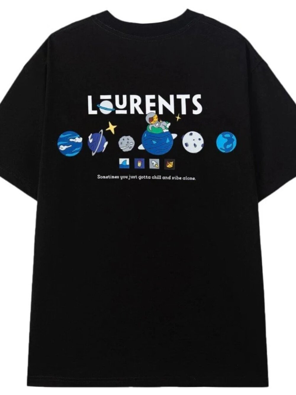Laurents Planet Cartoon Space Graphic Unisex T Shirt  276